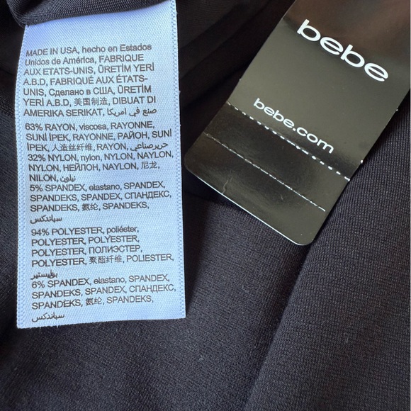 Vintage Bebe Black Cut-Out Mini Dress NWT - Picture 6 of 9